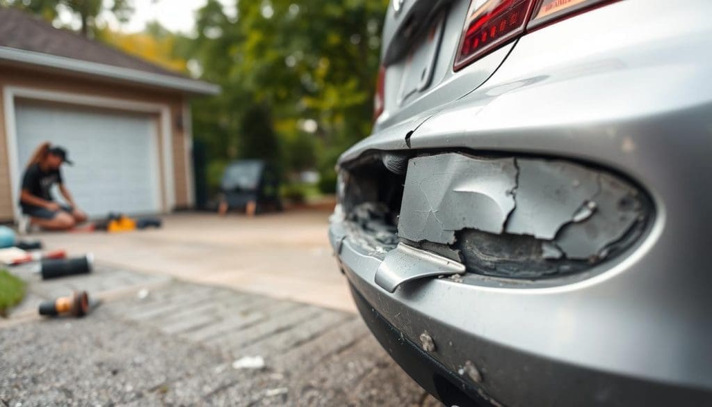 rear bumper damage rear bumper damage