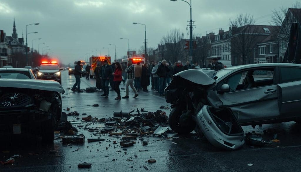 car accident scene