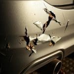 Rear-end collision damage